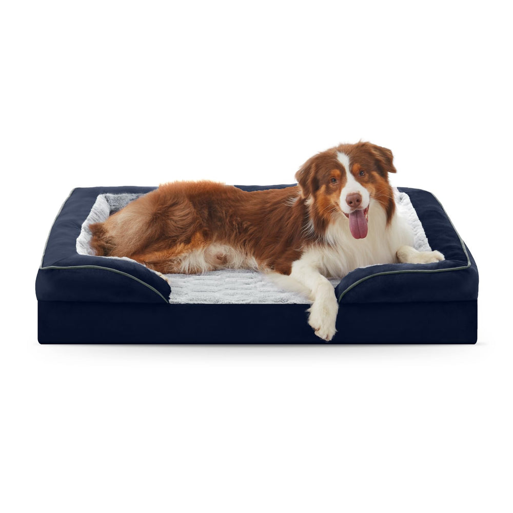 FURTIME orthopedic dog bed medium foam closeup with high-density support for joints.