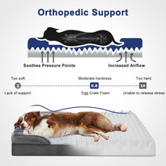 FURTIME orthopedic-dog-bed-waterproof-inner-lining close-up highlights spill protection.