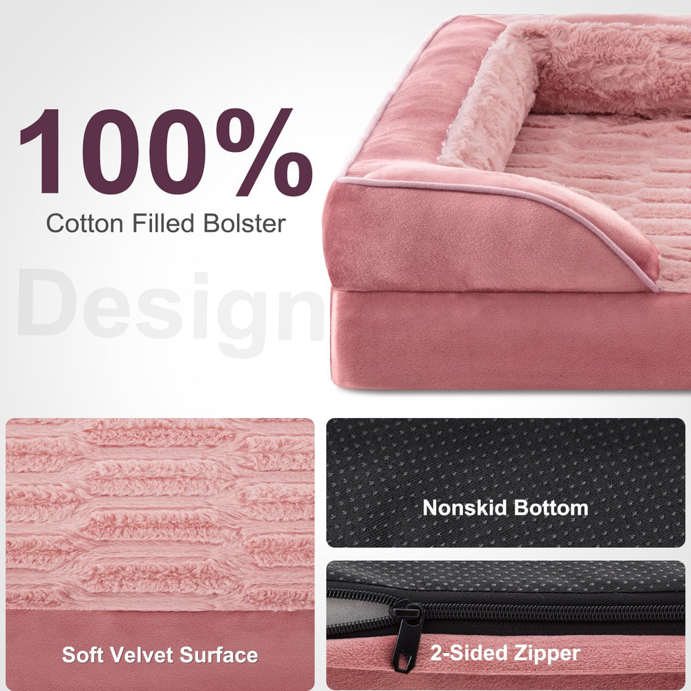 FURTIME orthopedic dog bed waterproof layer protects foam from spills