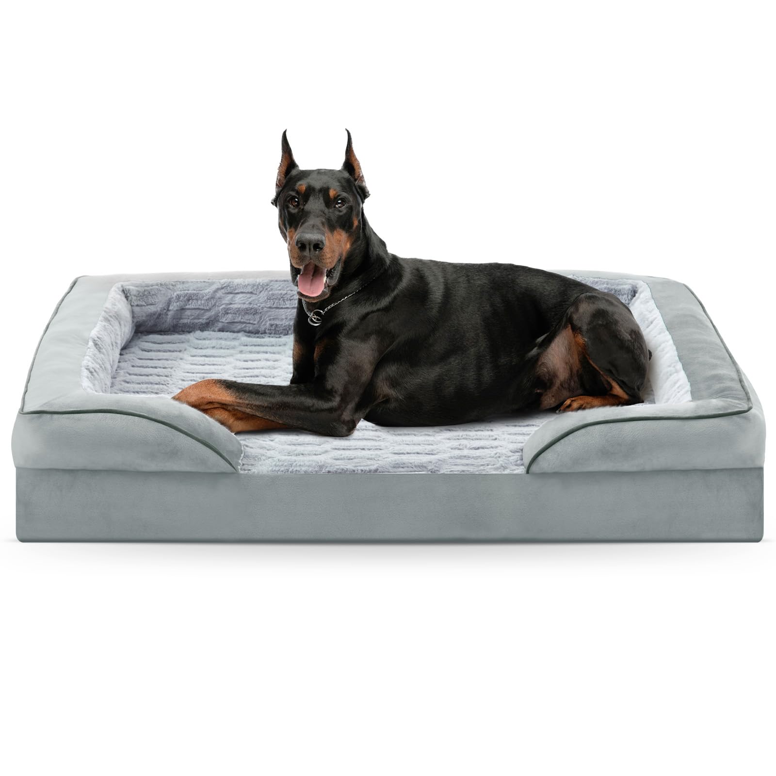 FURTIME orthopedic dog bed XL Plus foam provides joint-friendly support for large dogs.