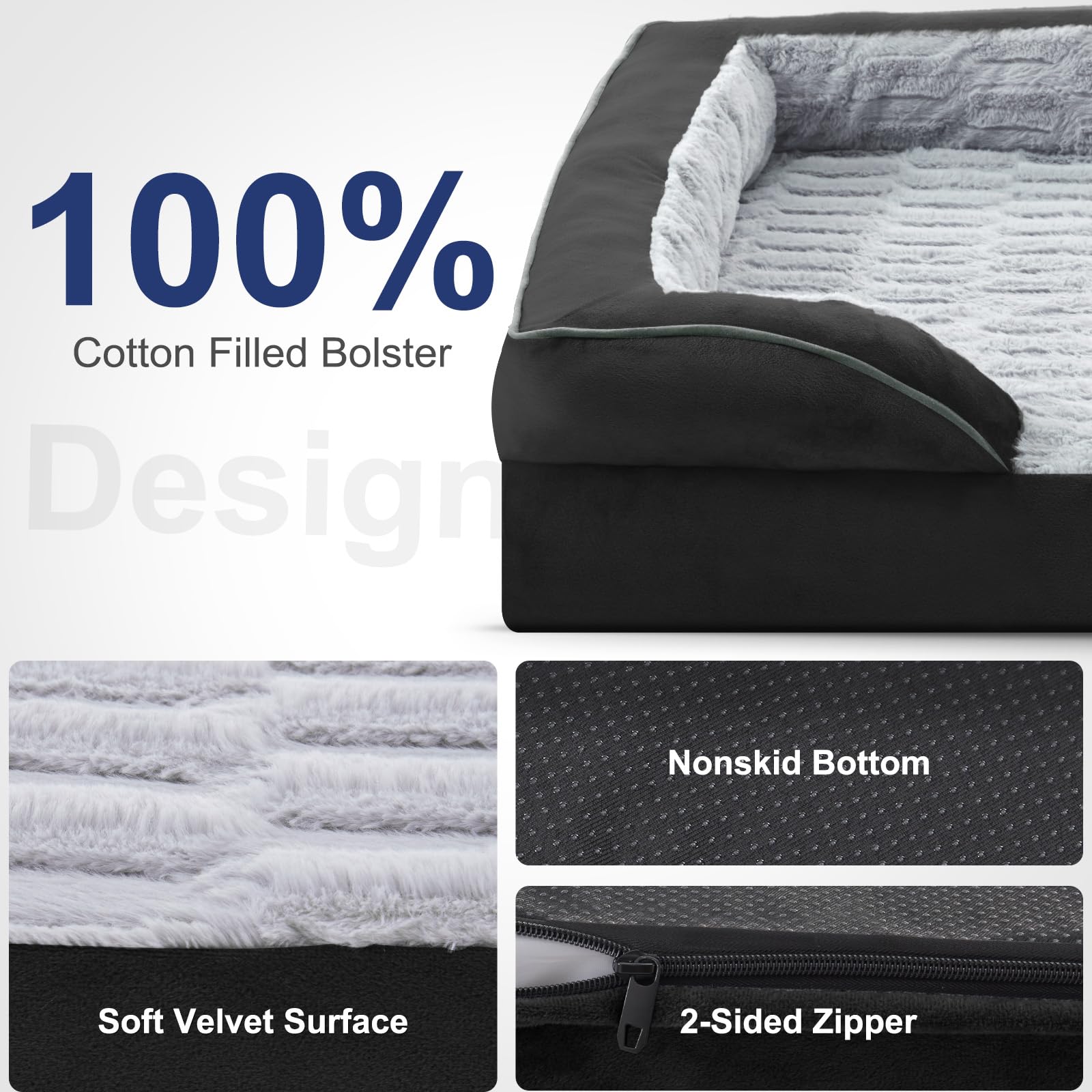FURTIME bed features waterproof lining to block spills.