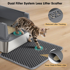 FURTIME non-leak design with lid lock protects floors from spills.