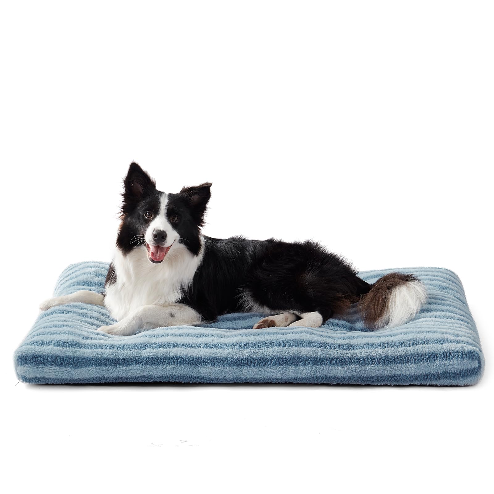 FURTIME Washable Dog Bed large blue soft fabric offers cozy comfort for big dogs