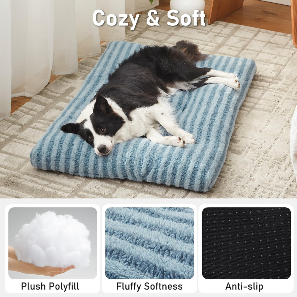 FURTIME washable small dog bed with rabbit suede surface for skin-friendly comfort