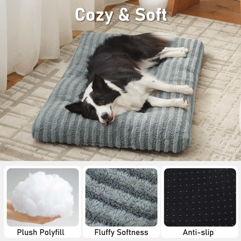 FURTIME washable XL dog bed side profile highlights thick padding for joint comfort.
