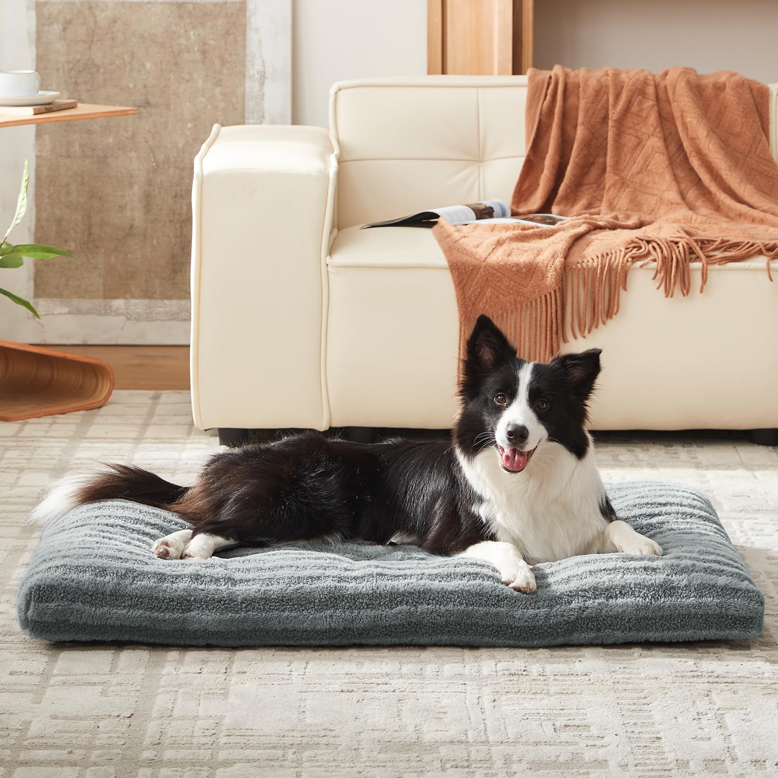 FURTIME washable XXL dog bed close-up fabric soft teddy feel