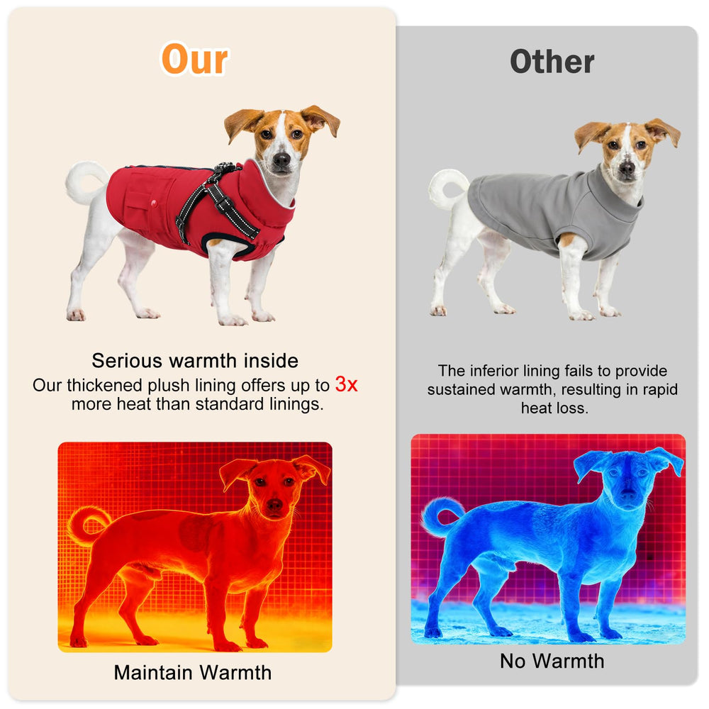 FURTIME waterproof dog jacket with zipper keeps pets dry on rainy walks.