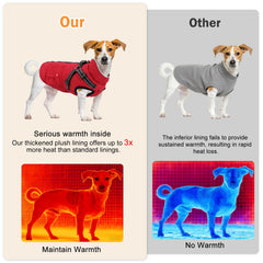 FURTIME waterproof dog jacket with zipper keeps pets dry on rainy walks.