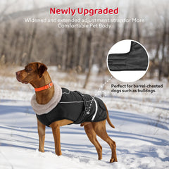 FURTIME waterproof dog jacket keeps pets dry on rainy adventures.