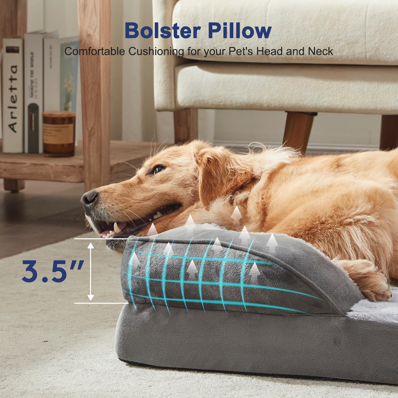 FURTIME waterproof inner lining protects foam from spills and accidents