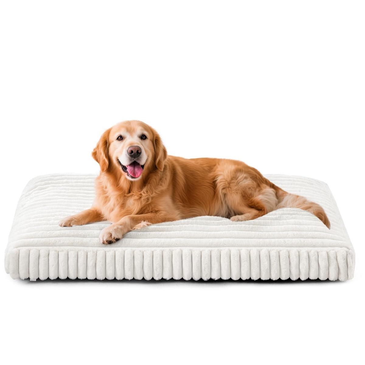 FURTIME XL Dog Bed cover closeup showing plush rabbit fur warmth.