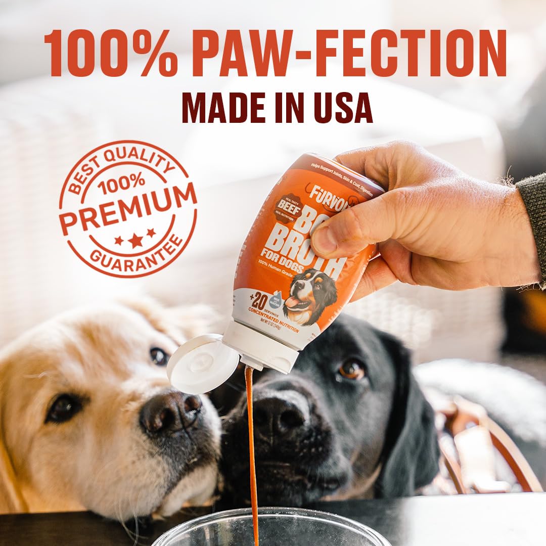 Coat-friendly broth adds natural shine to a dog's fur.