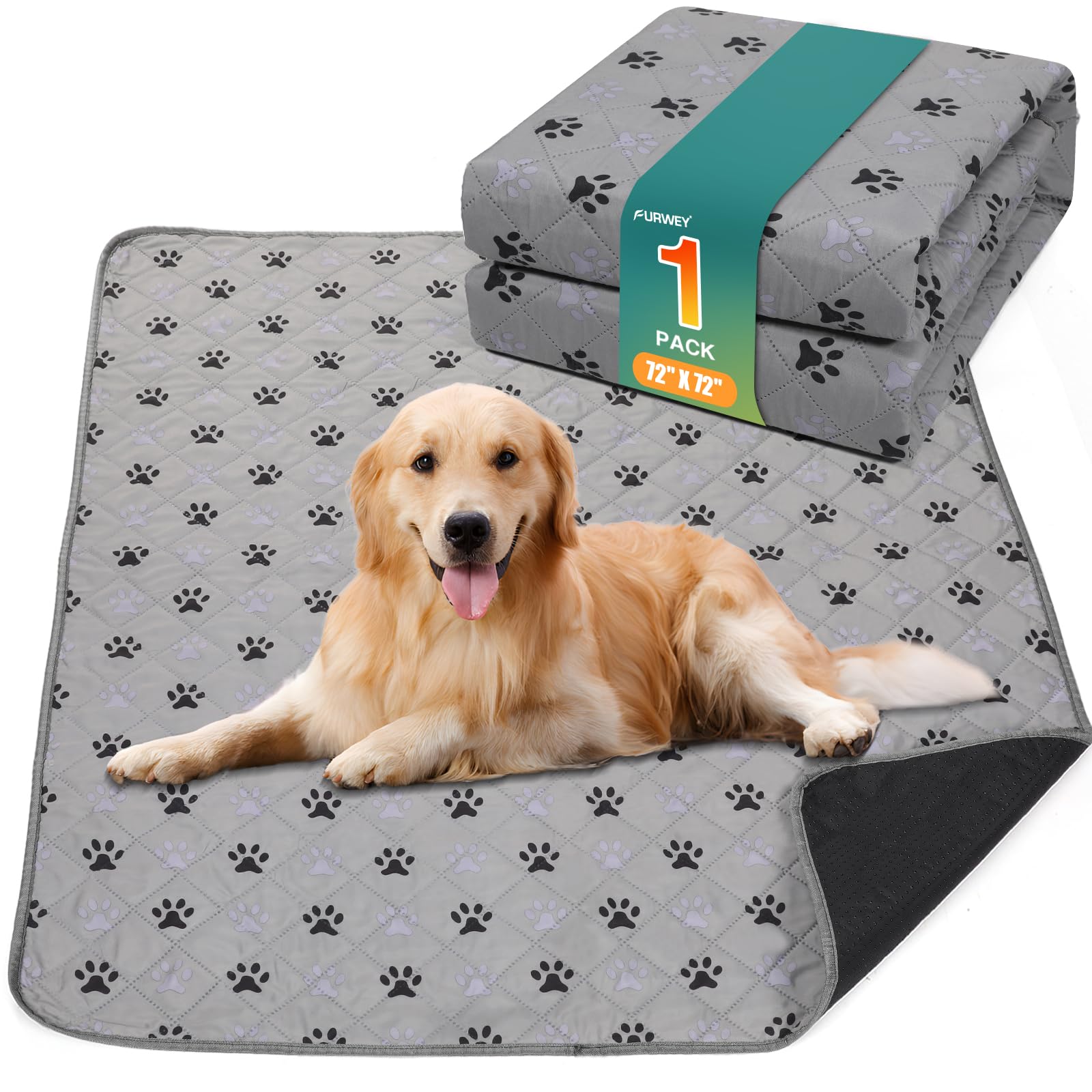 FURWEY 1 Pack Extra Large 72x72 pee pad surface for housebreaking