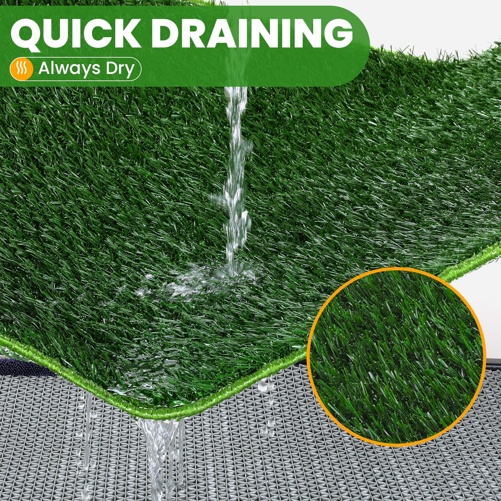 FURWEY reinforced hemmed edge offers chew resistance for long-lasting training pads.