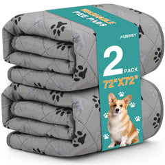FURWEY pee pad 72x72 pack shows ample coverage for large dogs during house training.