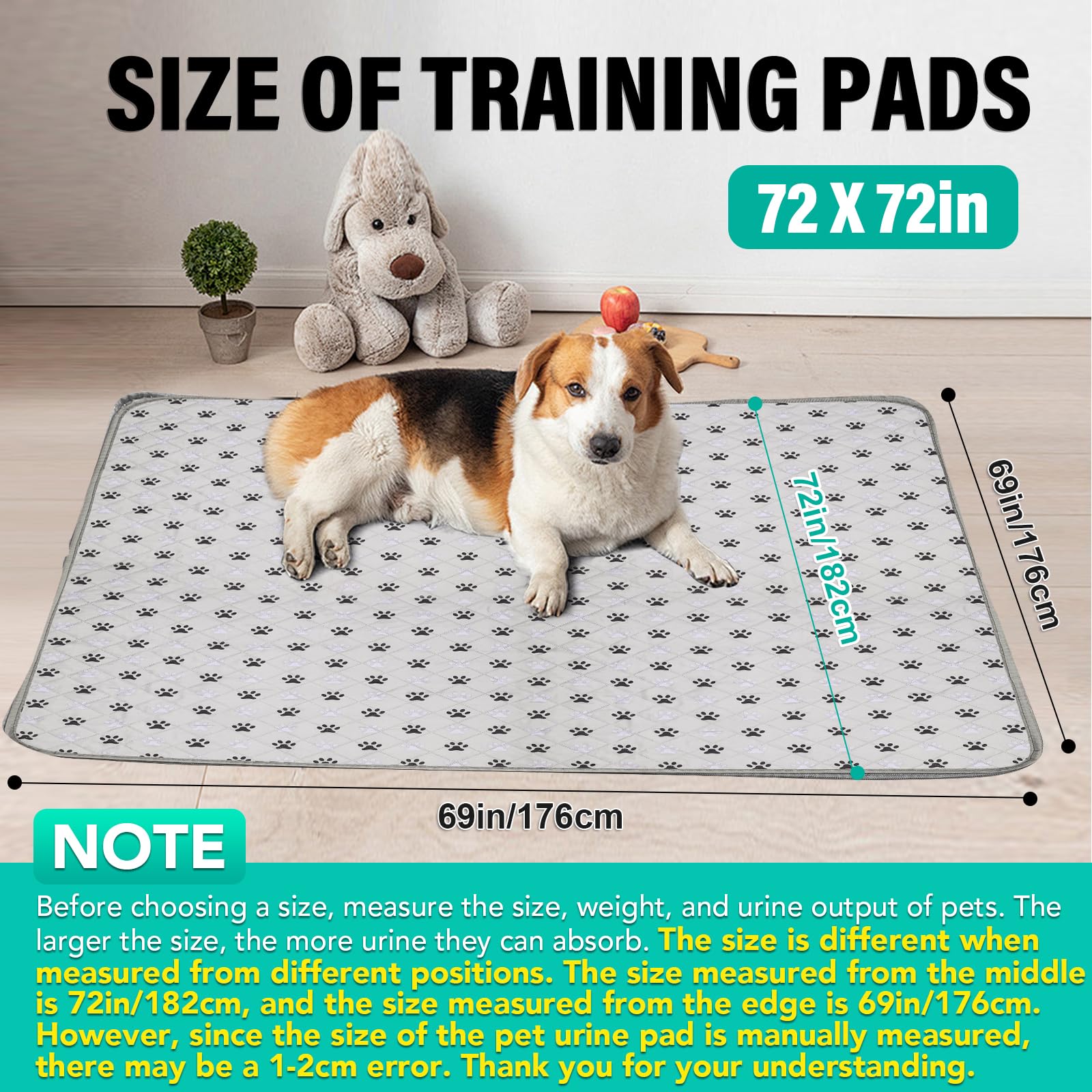 FURWEY pee pad outer soft layer provides paw-friendly, comfortable surface.