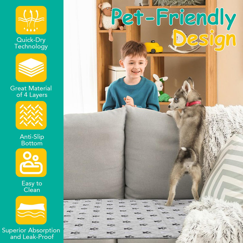 FURWEY pee pad washable reusable design supports multiple uses.