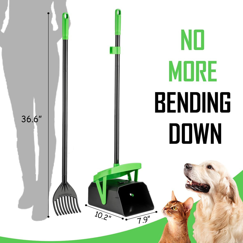 FUSBUNTY long-handle design enables upright scooping and reduced back strain.