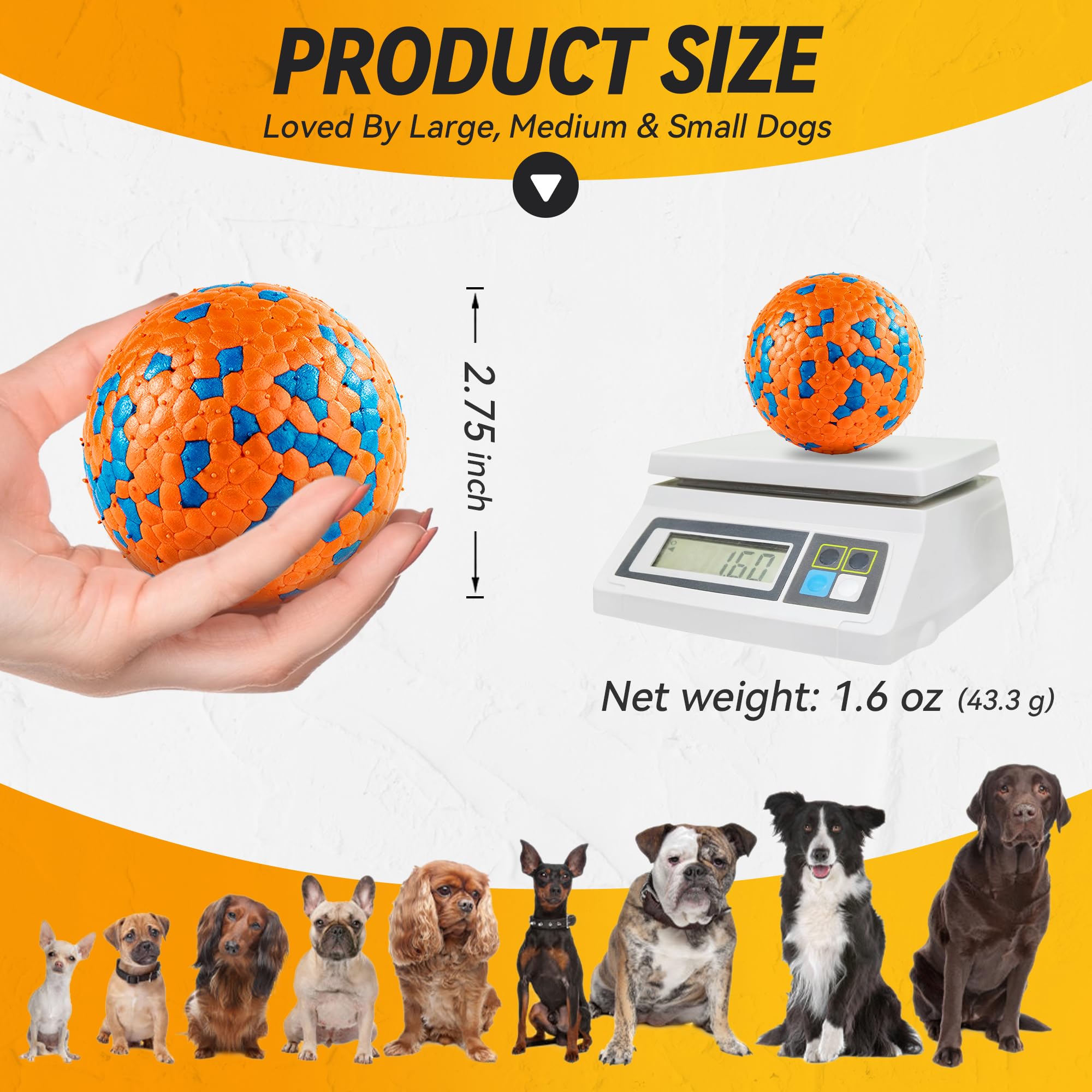 FUSOTO dog balls dishwasher-safe and easy to clean after outdoor adventures.