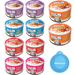 Fussie Cat goat milk gravy front can shows premium hydration-friendly meal