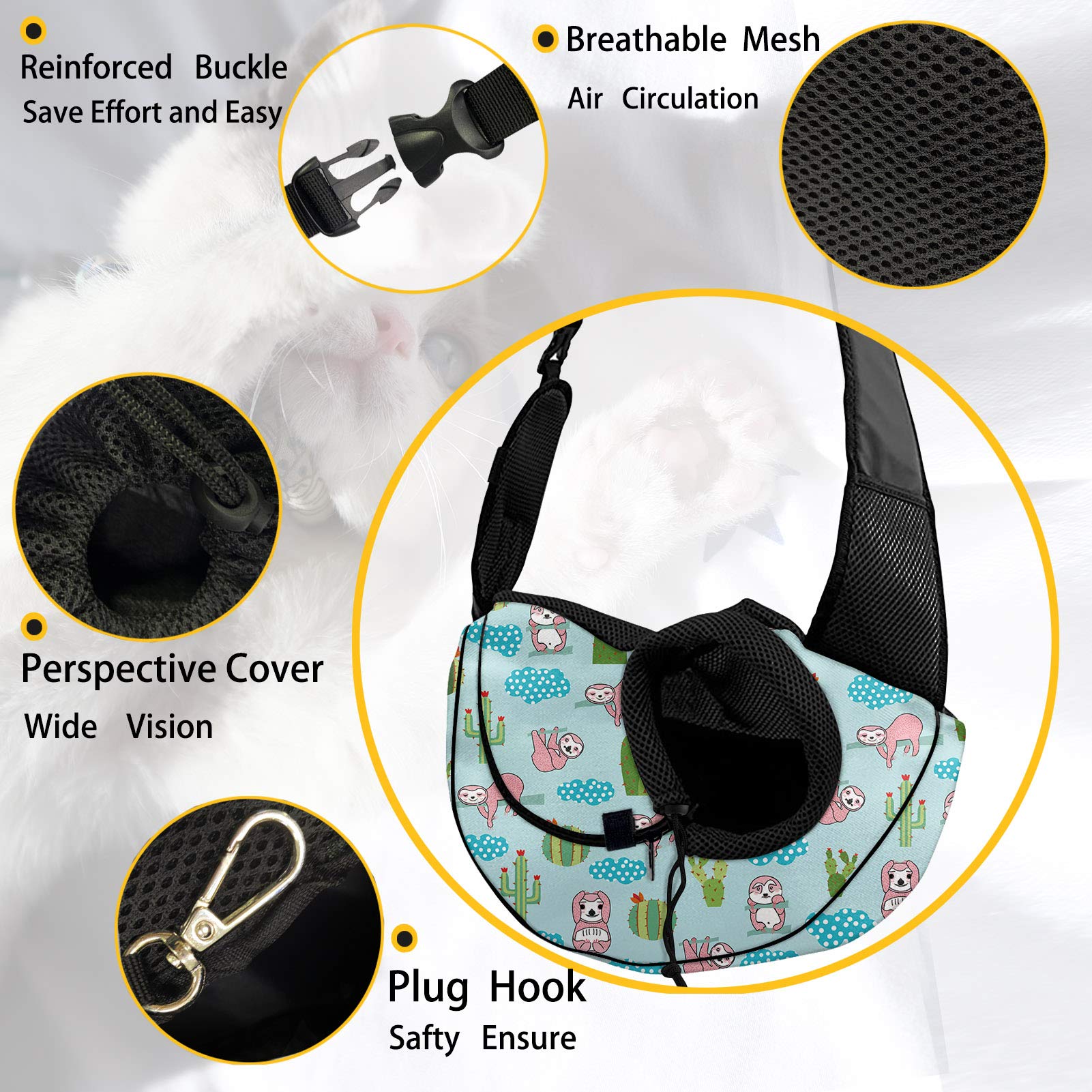 FUSURIRE cow print sling adjustable strap for a custom fit and comfort