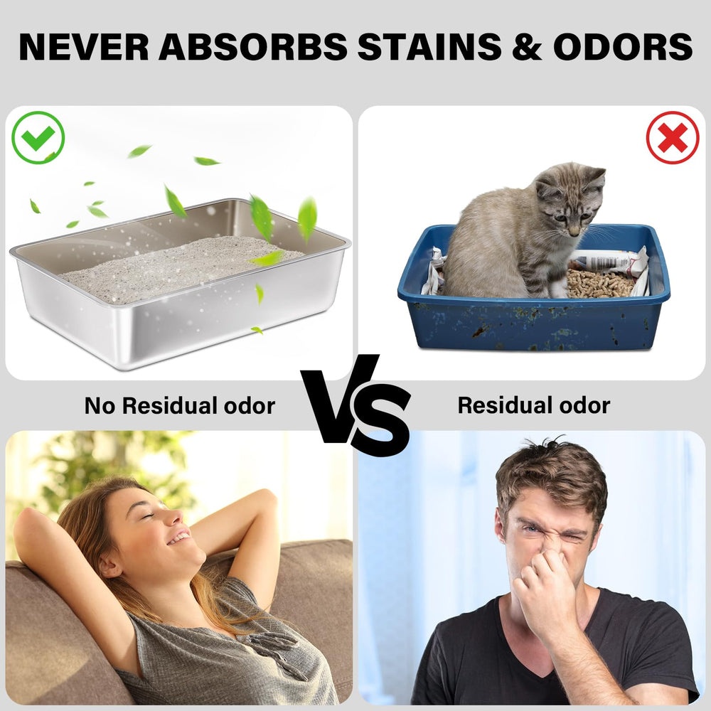 FUTAM litter box with rounded corners ensures safe, comfortable use for pets