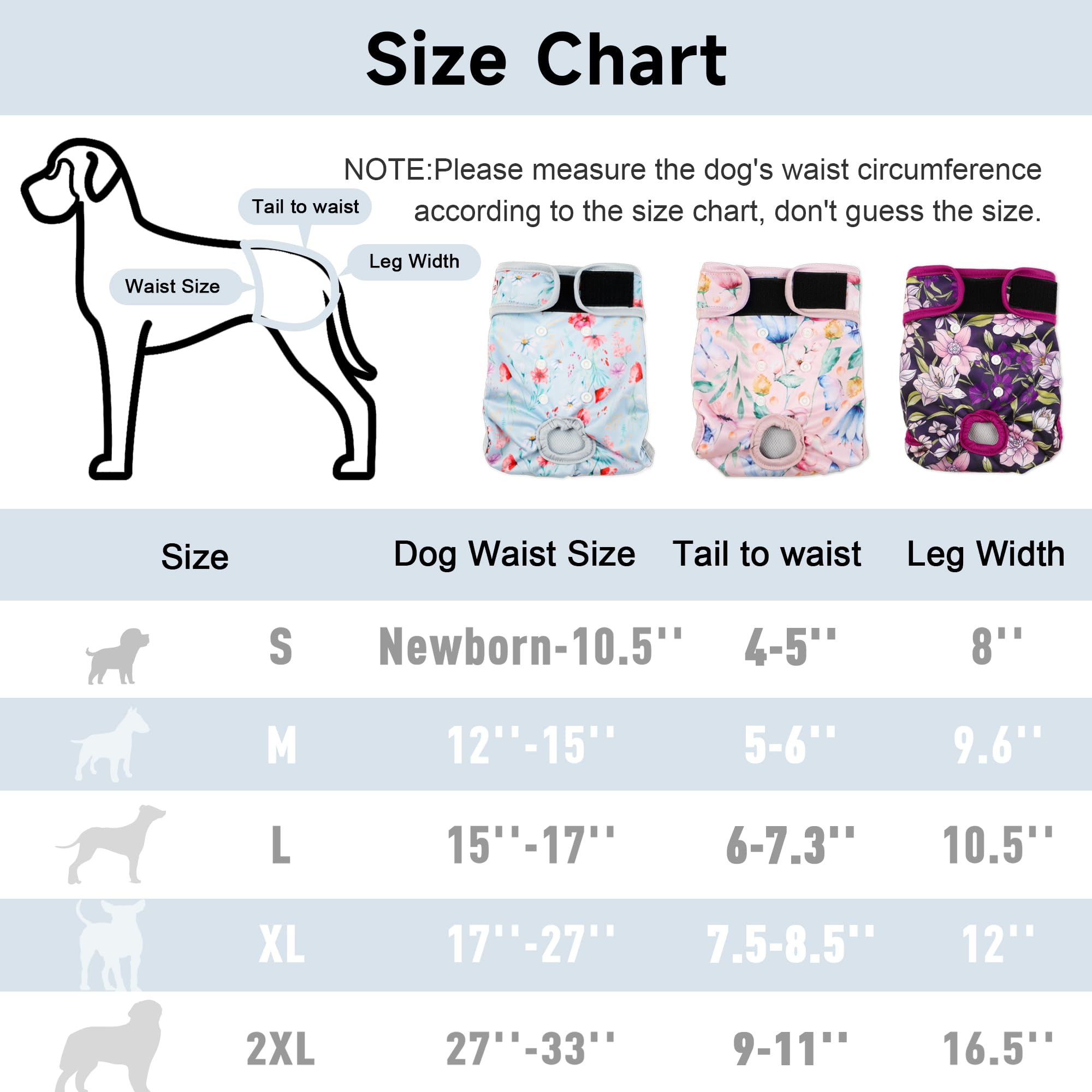 Fuz Bigaza size chart visual showing five sizes for proper fit