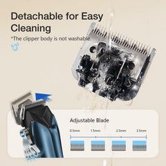 FuzzyFix grooming kit shows 8 guide combs for precise cuts.