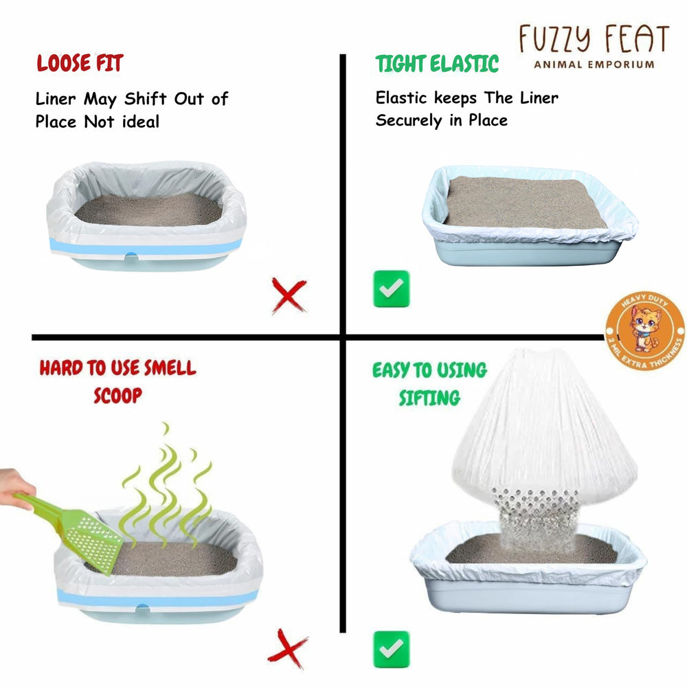 Fuzzy Feat bonus rubber bands included for extra secure fit.