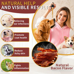 Fuzzycare con pau d'arco, ingrediente natural para piel y oídos del perro.