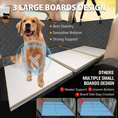 Fuzzyearn 400lbs PVC plate supports large breeds for safe road travel.