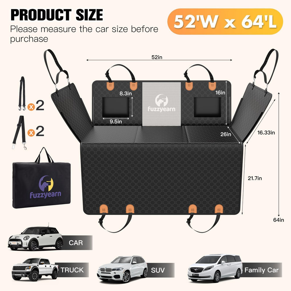 Fuzzyearn easy install with included straps and belts for quick setup.