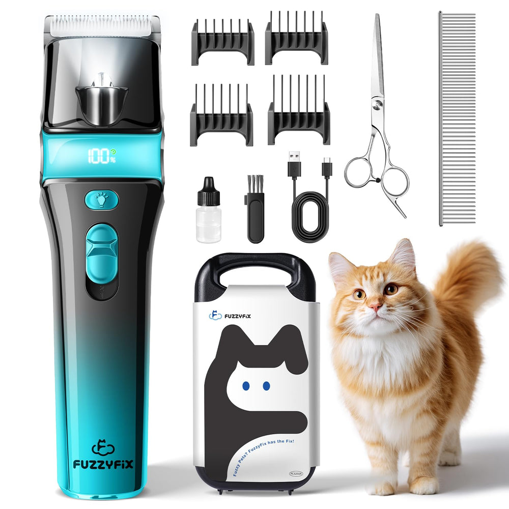FuzzyFix cat clippers-guide-combs-3-6-9-12 offer adjustable lengths for custom grooming