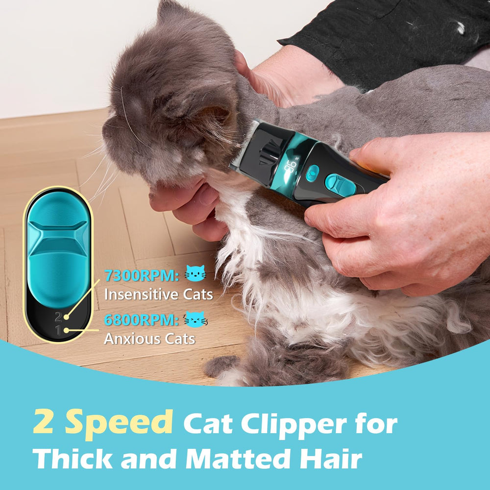 FuzzyFix cat clippers-two-speed-motor enable efficient grooming across fur types