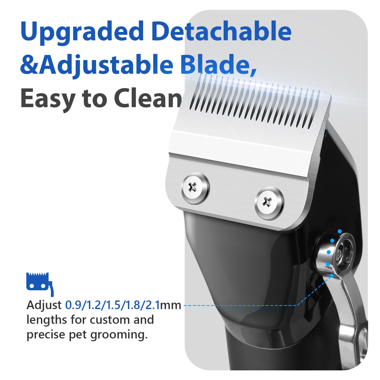 FuzzyFix precision clipper focuses on ears, paws, and face for detail work