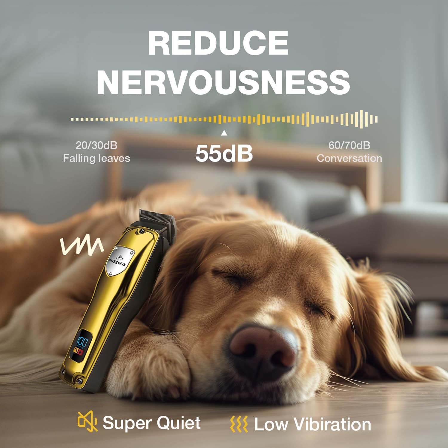FuzzyFix cordless grooming setup shows portability for on-the-go grooming sessions.