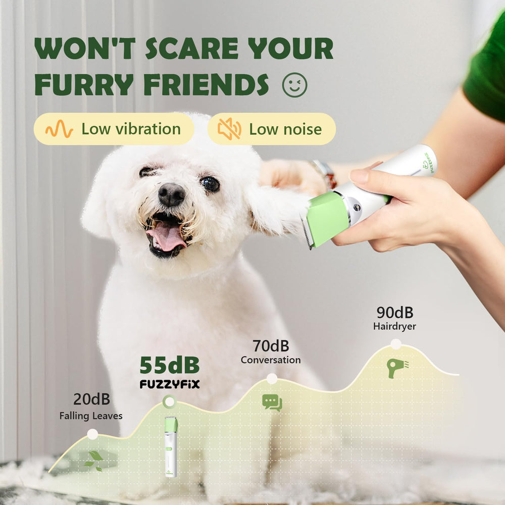 FuzzyFix cordless pet clippers nail grinder offers flexible grooming anywhere