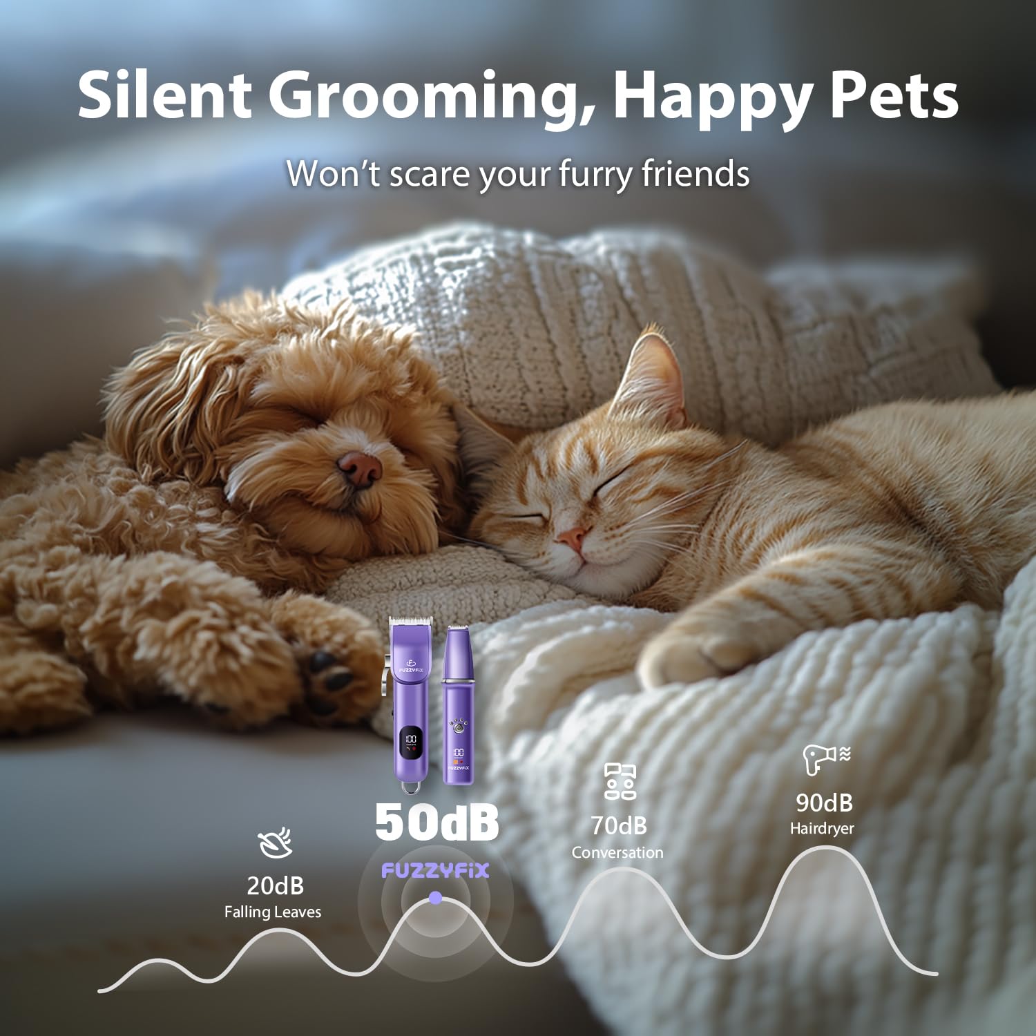 FuzzyFix detachable blades are easy to clean after grooming