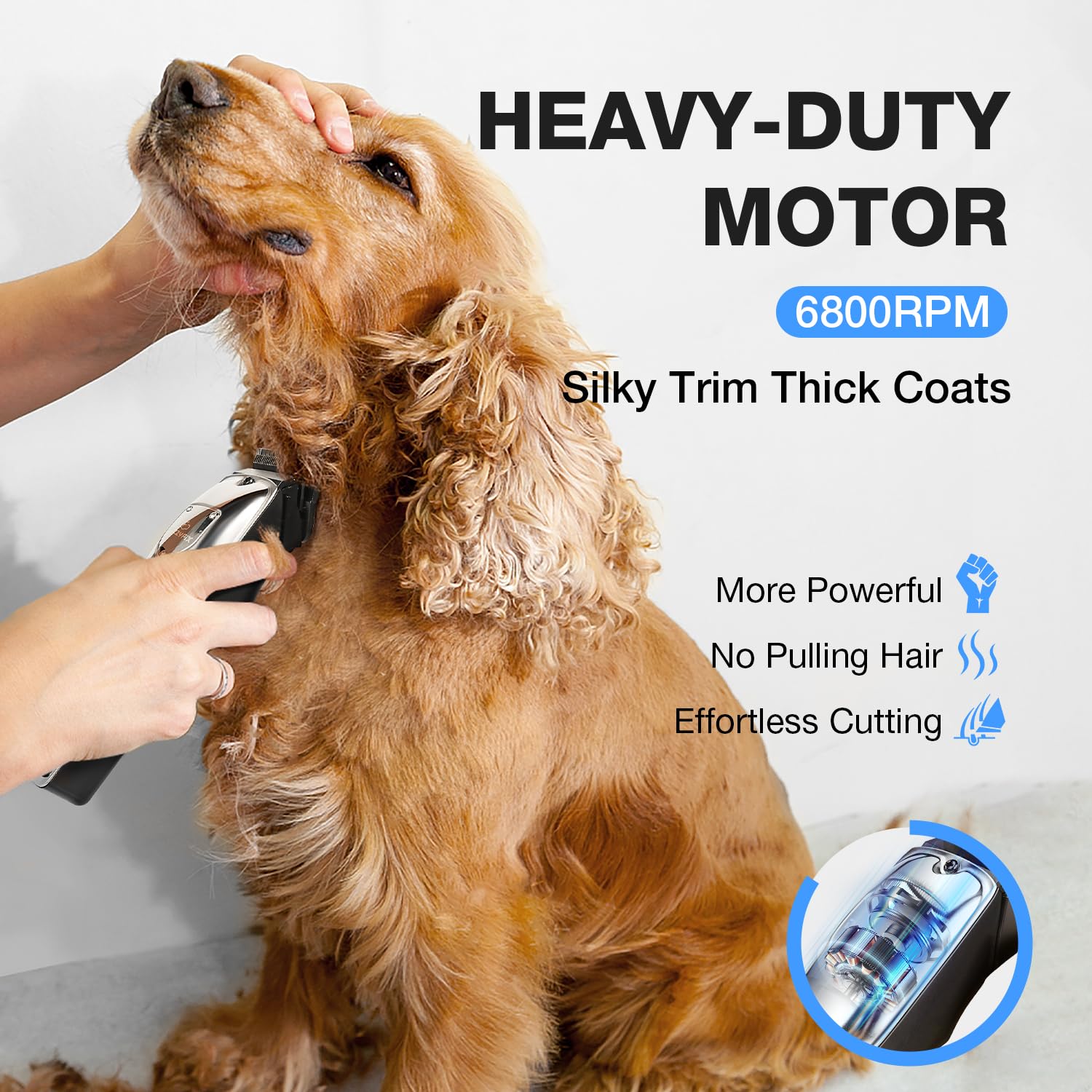 FuzzyFix dog clippers guide combs enable quick, customizable styling.