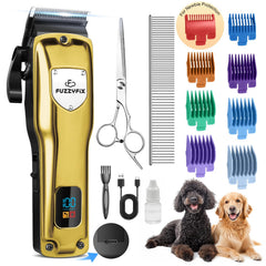 FuzzyFix dog clippers in use deliver calm grooming with low-noise performance.