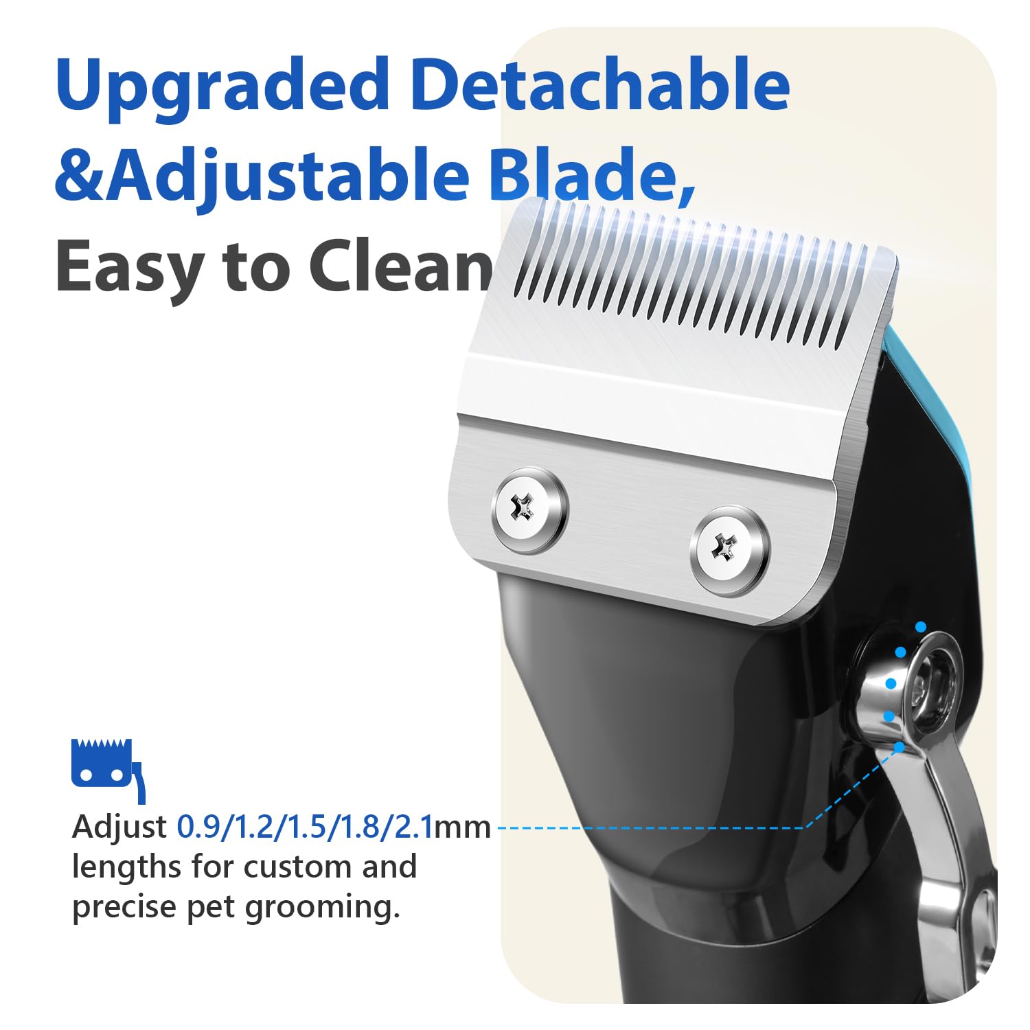 FuzzyFix 33-teeth blades close-up emphasizes sharp, safe trimming performance.