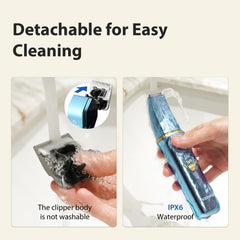 FuzzyFix detachable blades simplify cleaning and maintenance.