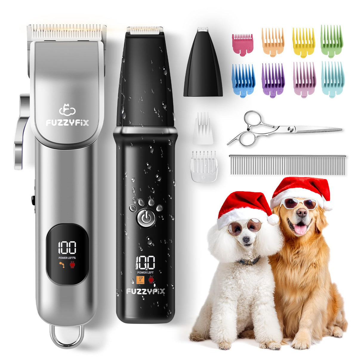 FuzzyFix dog grooming kit full set ready for all-over grooming and styling