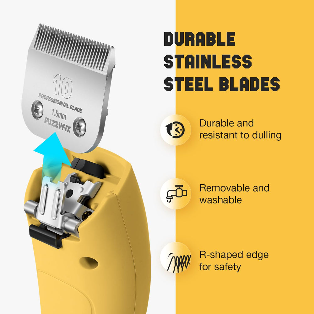 FuzzyFix durable stainless steel blades removable for easy cleaning
