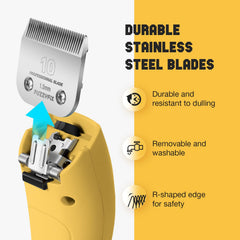 FuzzyFix durable stainless steel blades removable for easy cleaning