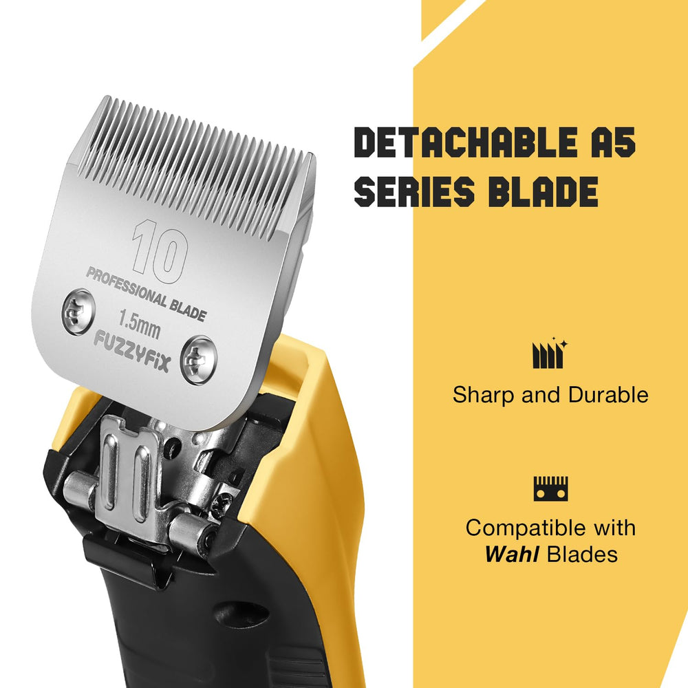 FuzzyFix ergonomic clipper design reduces wrist fatigue during long grooming sessions.