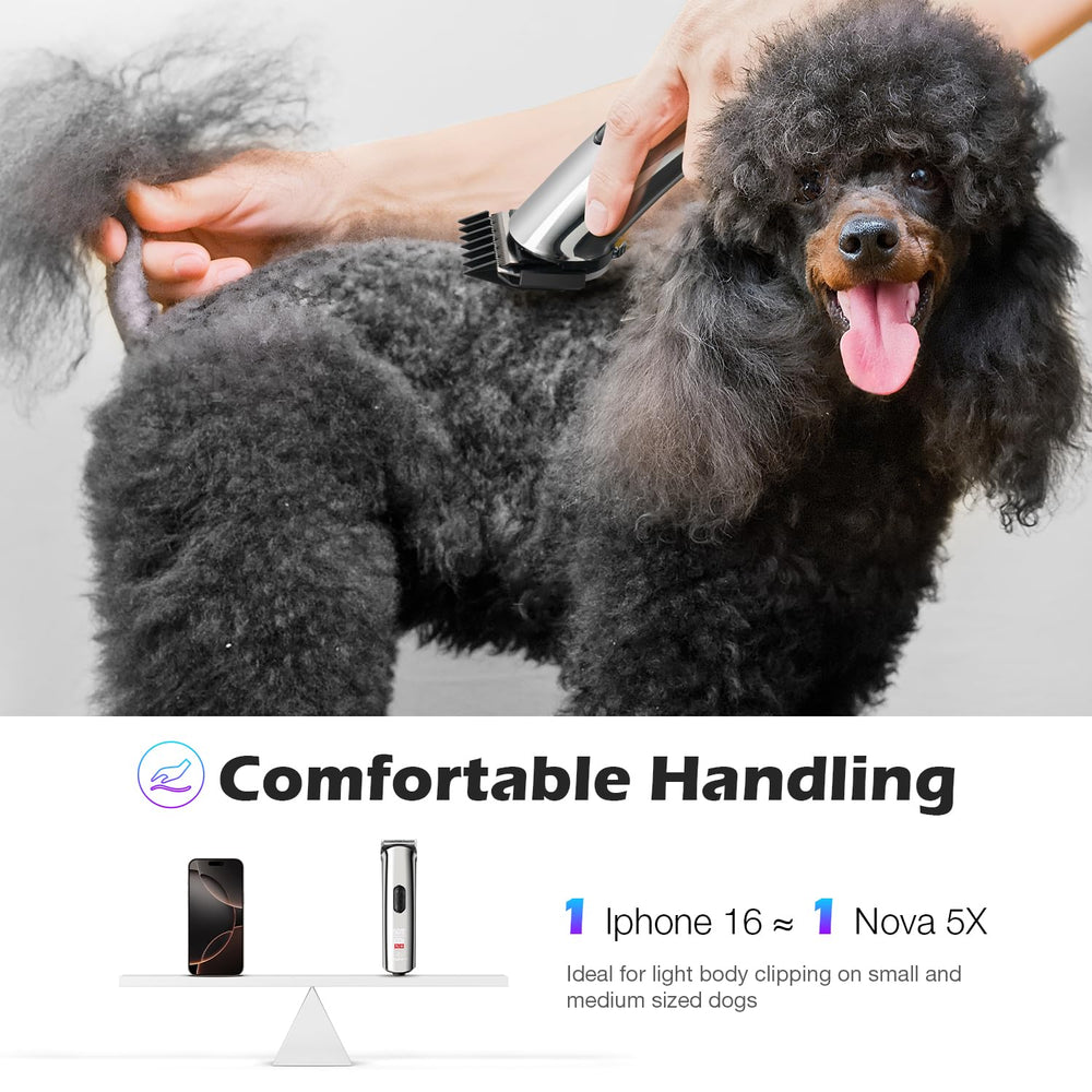 FuzzyFix Nova-5X storage bag and kit components for portable grooming
