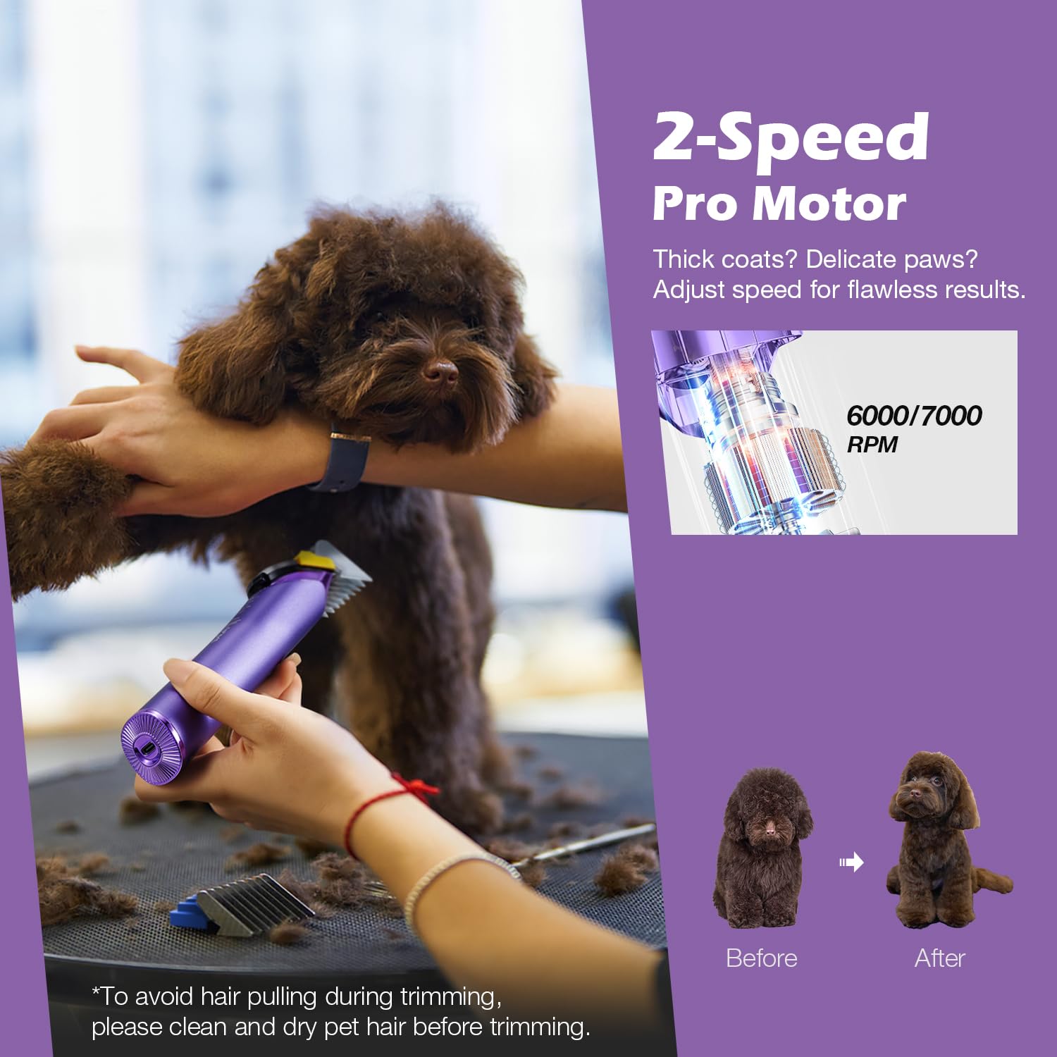 FuzzyFix Nova ergonomic metal grip reduces hand fatigue during long sessions.