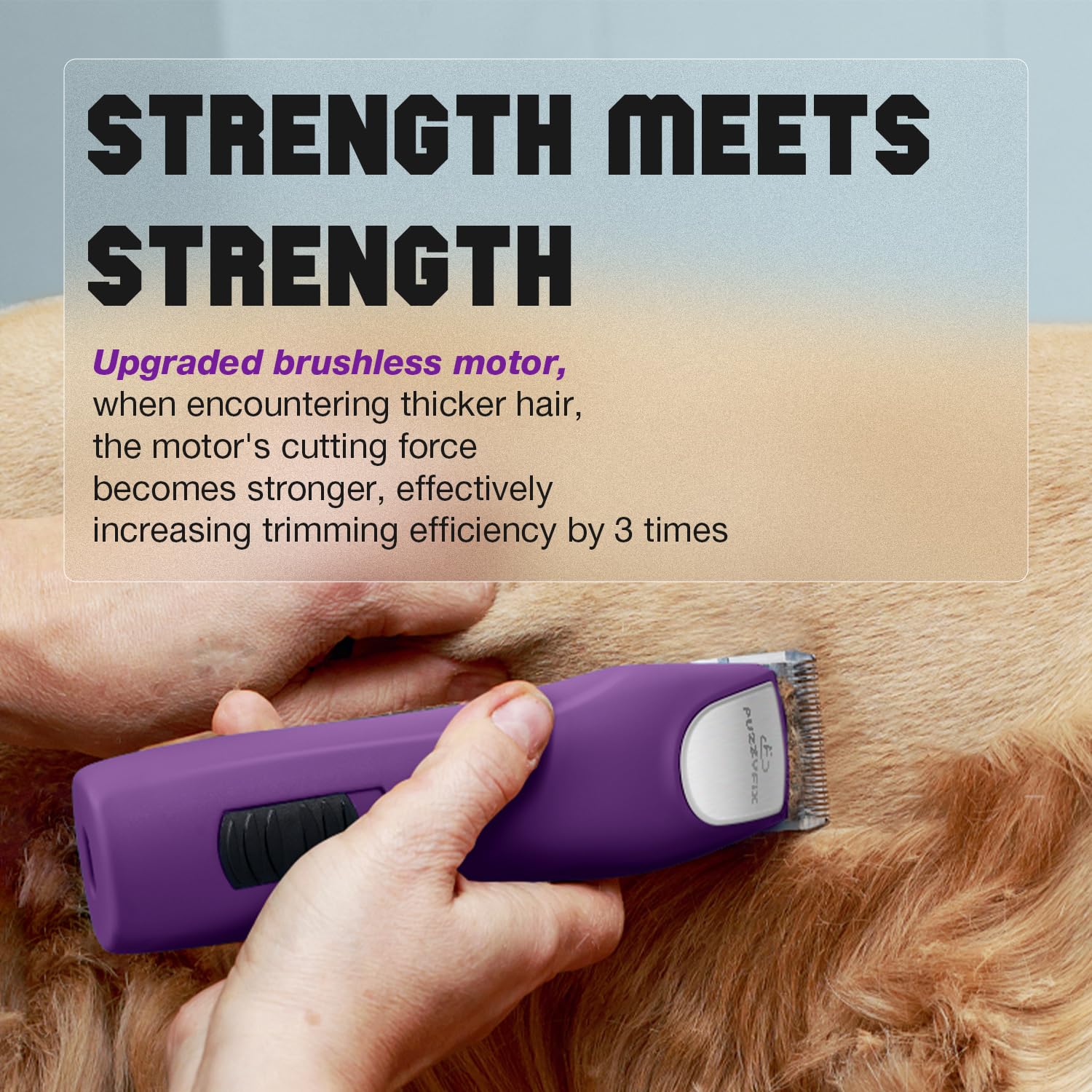 FuzzyFix clippers side profile showing two-speed controls.