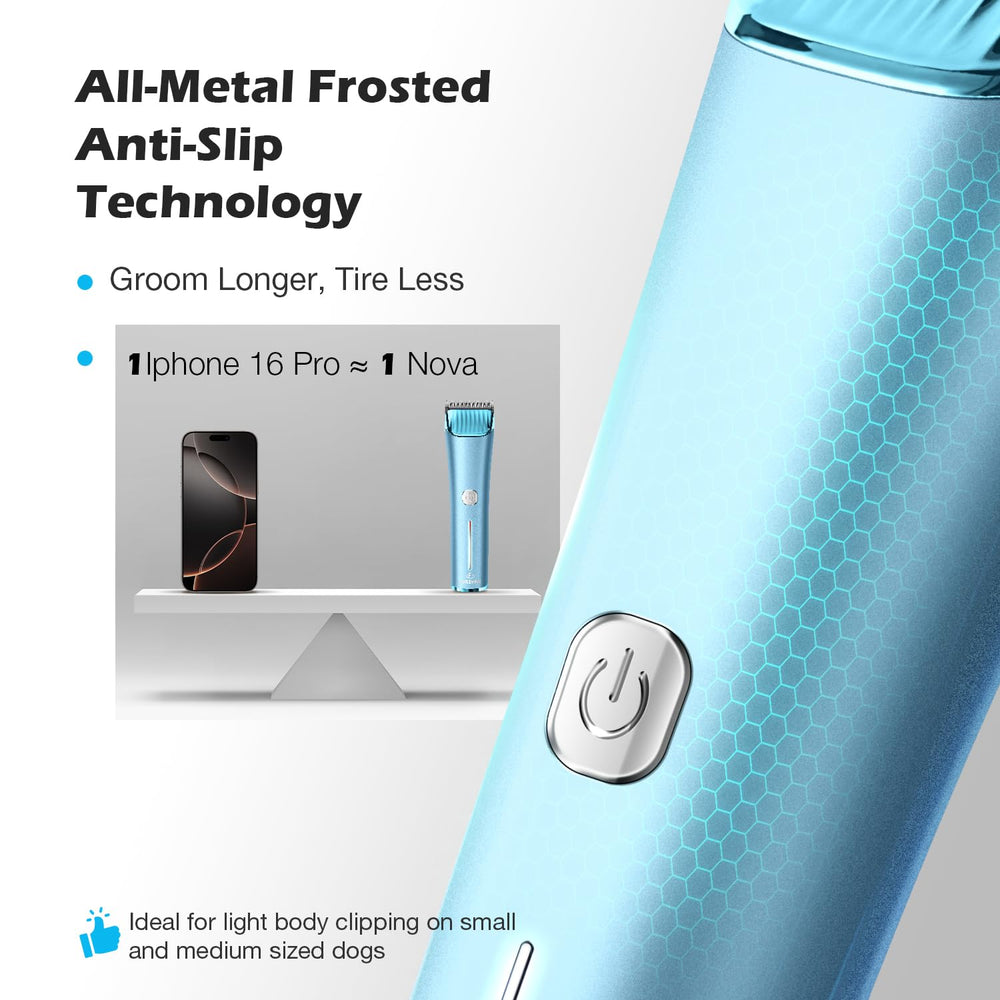 FuzzyFix two-speed motor supports efficient grooming on small to large animals.